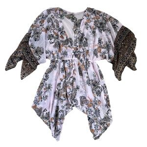 Free People Intimately Floral Sheer Kimono Lavender Top 💜